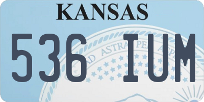 KS license plate 536IUM