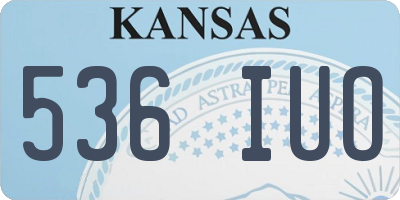 KS license plate 536IUO