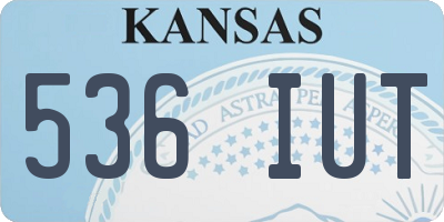 KS license plate 536IUT