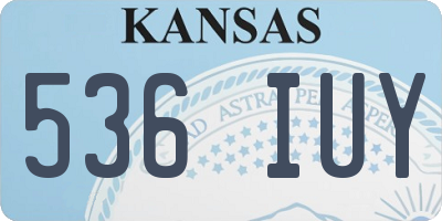 KS license plate 536IUY