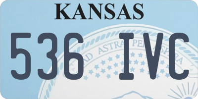 KS license plate 536IVC