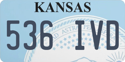 KS license plate 536IVD