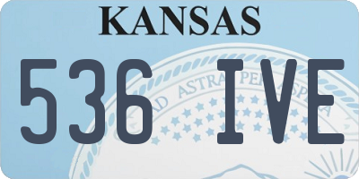 KS license plate 536IVE