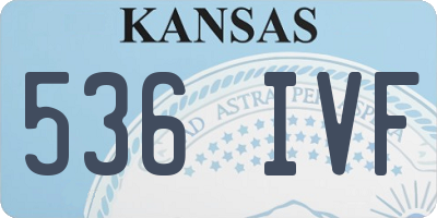 KS license plate 536IVF