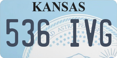 KS license plate 536IVG