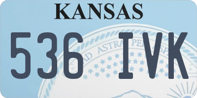 KS license plate 536IVK