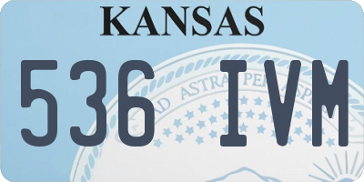KS license plate 536IVM