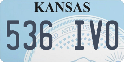 KS license plate 536IVO