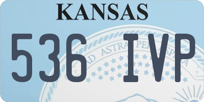 KS license plate 536IVP