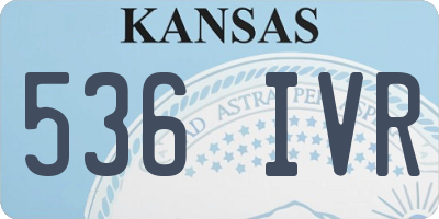 KS license plate 536IVR