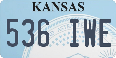 KS license plate 536IWE