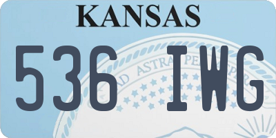 KS license plate 536IWG