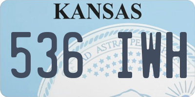KS license plate 536IWH