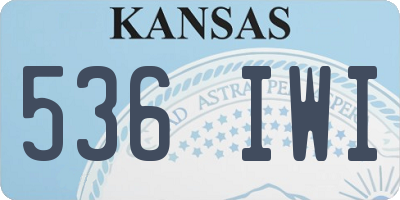 KS license plate 536IWI