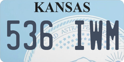 KS license plate 536IWM