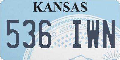 KS license plate 536IWN