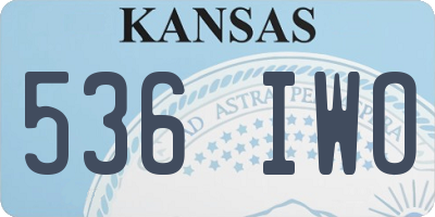 KS license plate 536IWO