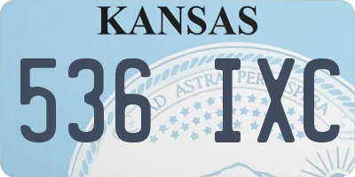 KS license plate 536IXC