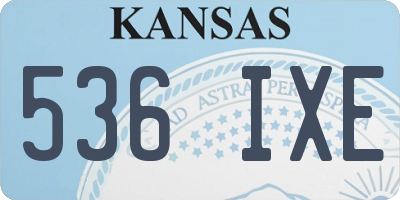 KS license plate 536IXE