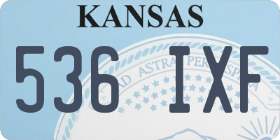 KS license plate 536IXF