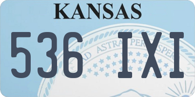 KS license plate 536IXI