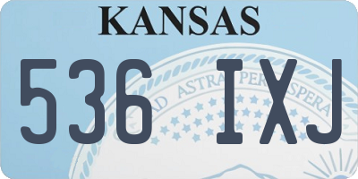 KS license plate 536IXJ