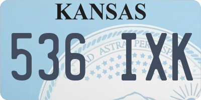 KS license plate 536IXK