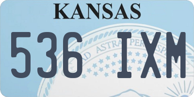 KS license plate 536IXM