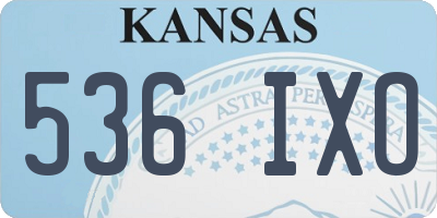 KS license plate 536IXO
