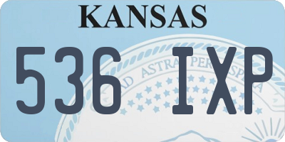 KS license plate 536IXP