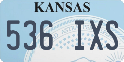 KS license plate 536IXS