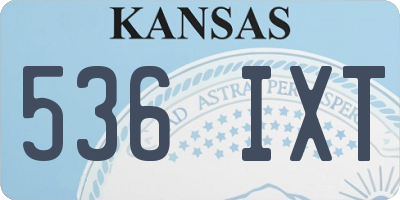 KS license plate 536IXT