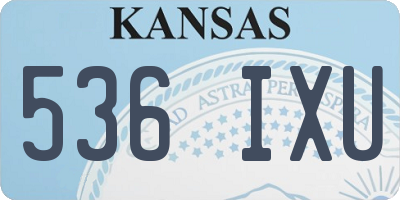 KS license plate 536IXU