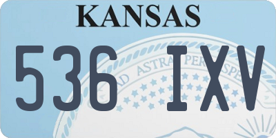 KS license plate 536IXV