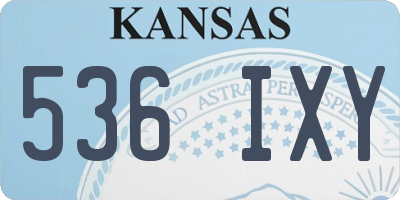 KS license plate 536IXY