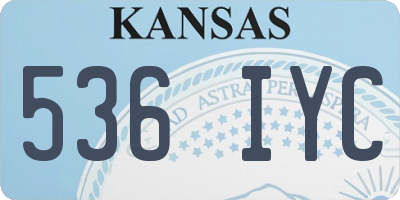 KS license plate 536IYC