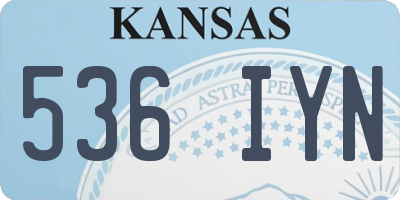 KS license plate 536IYN
