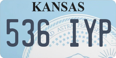 KS license plate 536IYP