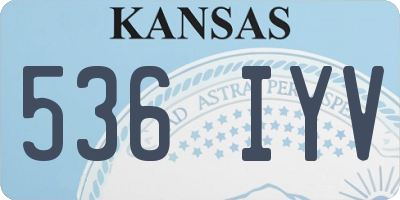 KS license plate 536IYV