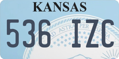 KS license plate 536IZC