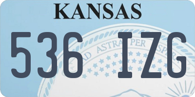 KS license plate 536IZG