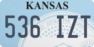 KS license plate 536IZT