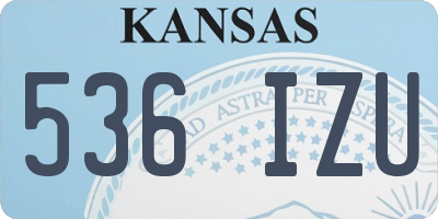 KS license plate 536IZU