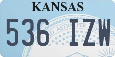KS license plate 536IZW