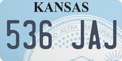 KS license plate 536JAJ