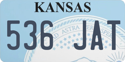 KS license plate 536JAT
