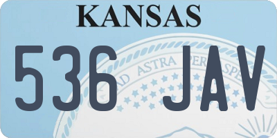 KS license plate 536JAV