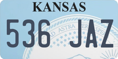 KS license plate 536JAZ