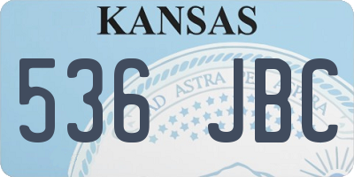 KS license plate 536JBC