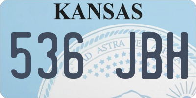 KS license plate 536JBH